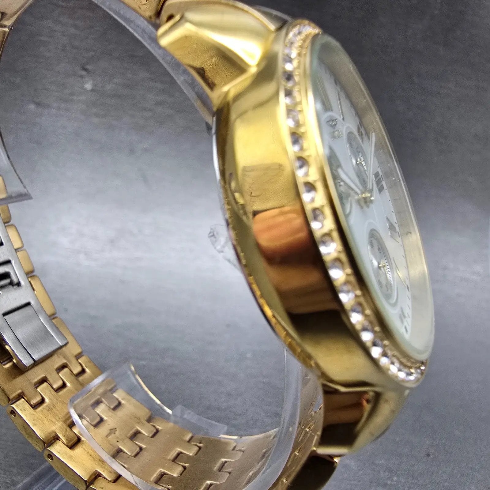 Invicta Angel Watch Women 40mm MOP Dial Two Tone  Daydate 15010 New Battery3
