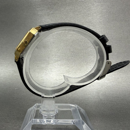 Seiko Tank Watch Women 22mm Champagne Dial Gold Tone 166030 New Battery6