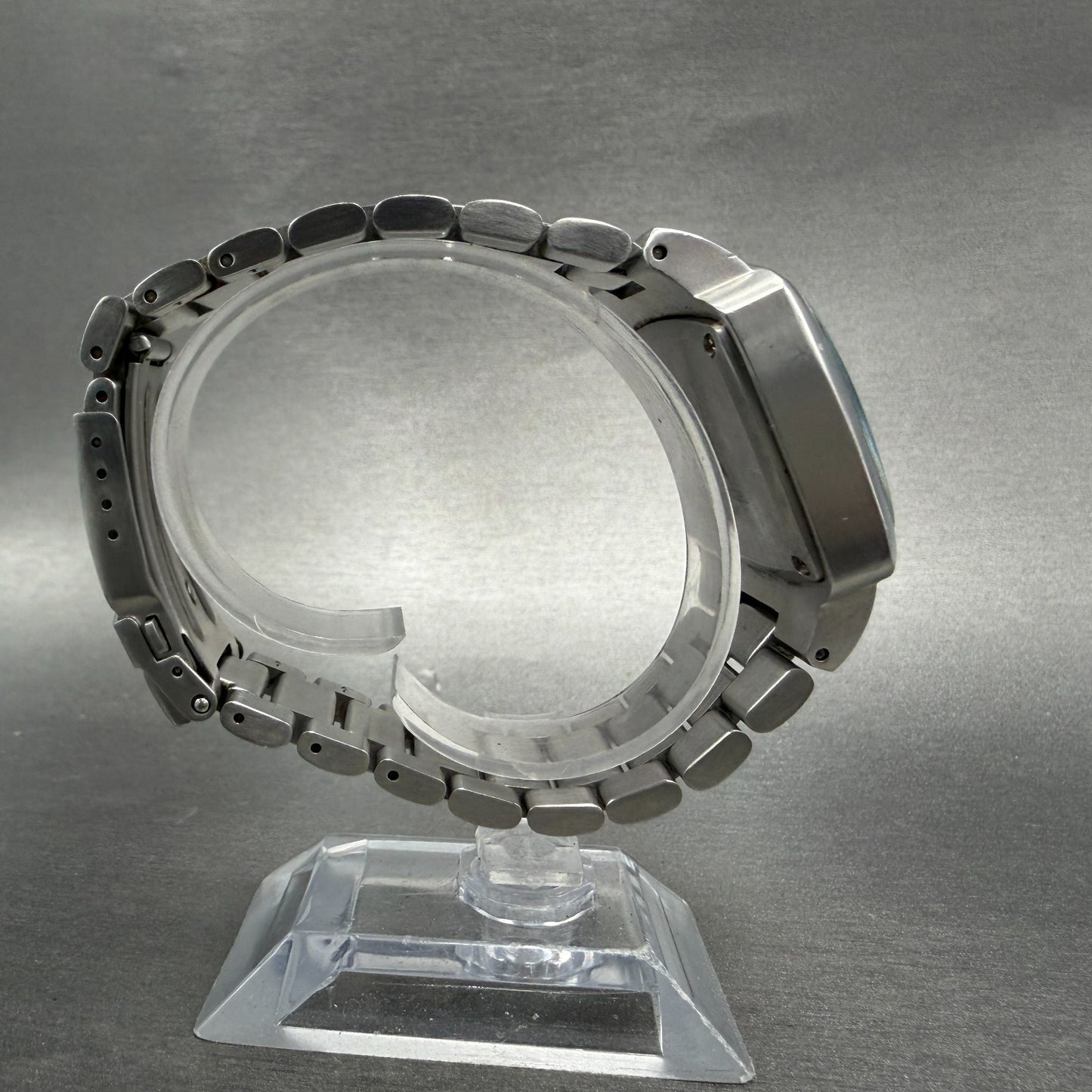 Nixon The Player Watch Men 40mm Black Dial Steel Rectangle New Battery Diamond8