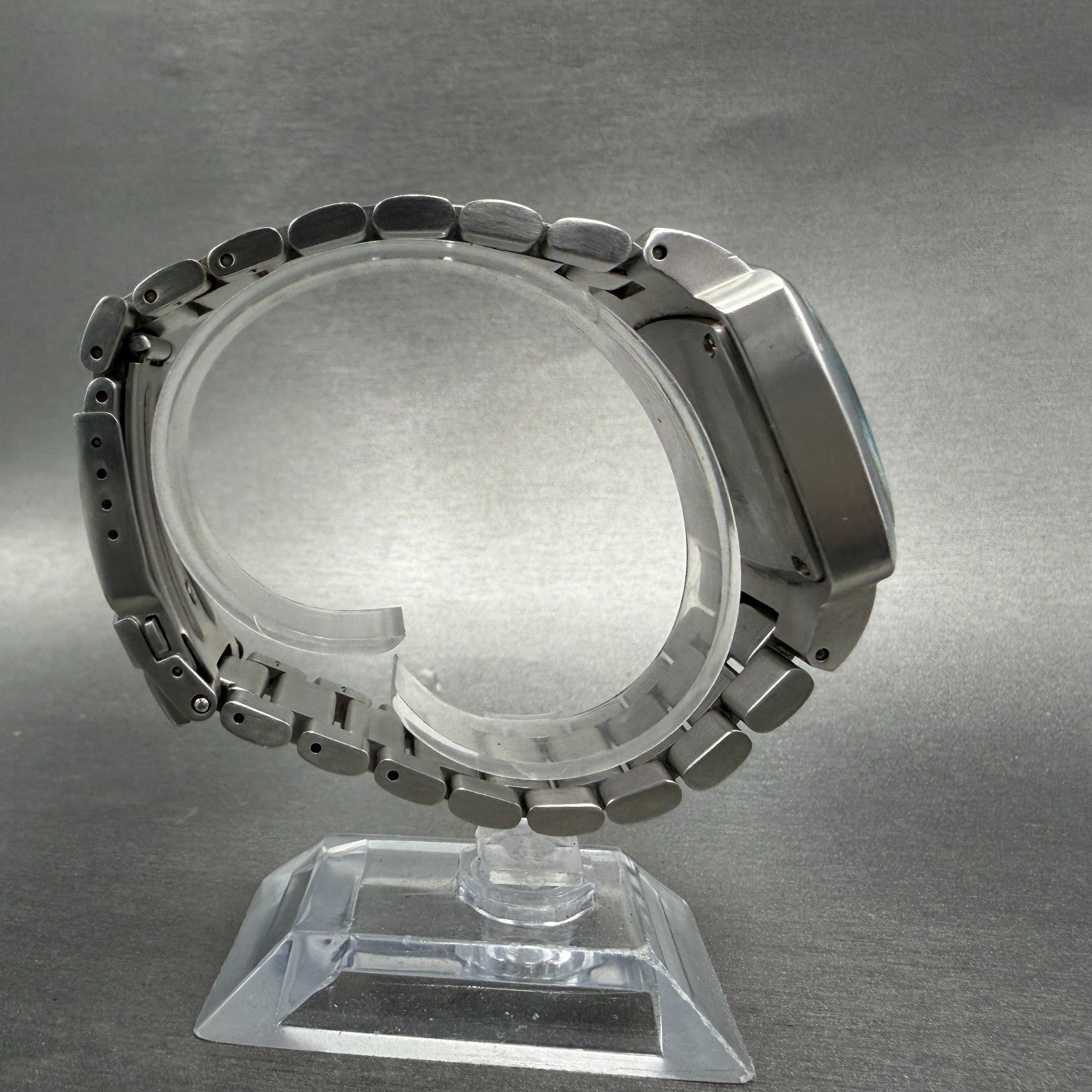 Nixon The Player Watch Men 40mm Black Dial Steel Rectangle New Battery Diamond8