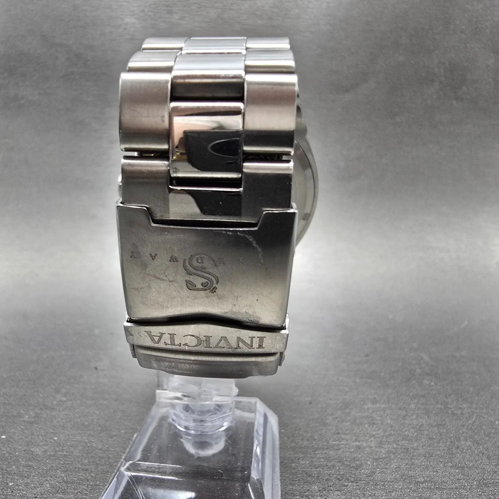 Invicta Speedway Chronograph Watch Men 49mm Black Dial Silver Tone 1335 New Bat7