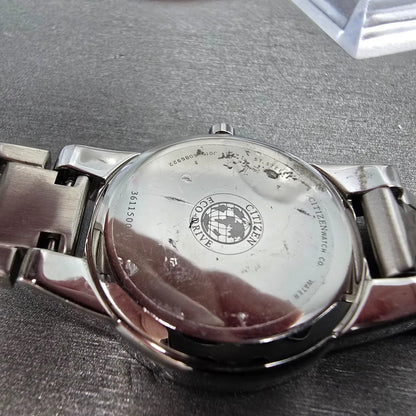 Citizen Eco-Drive Watch Women 30mm White Dial Silver Tone Date J015-S086922 Runs9