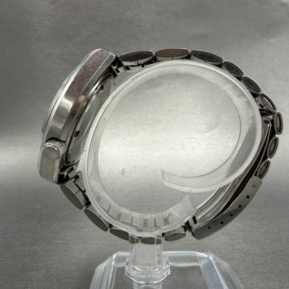 Seiko 5 Actus SilverWave Watch Men 38mm Silver Tone Steel Daydate 6306-8010 Runs6