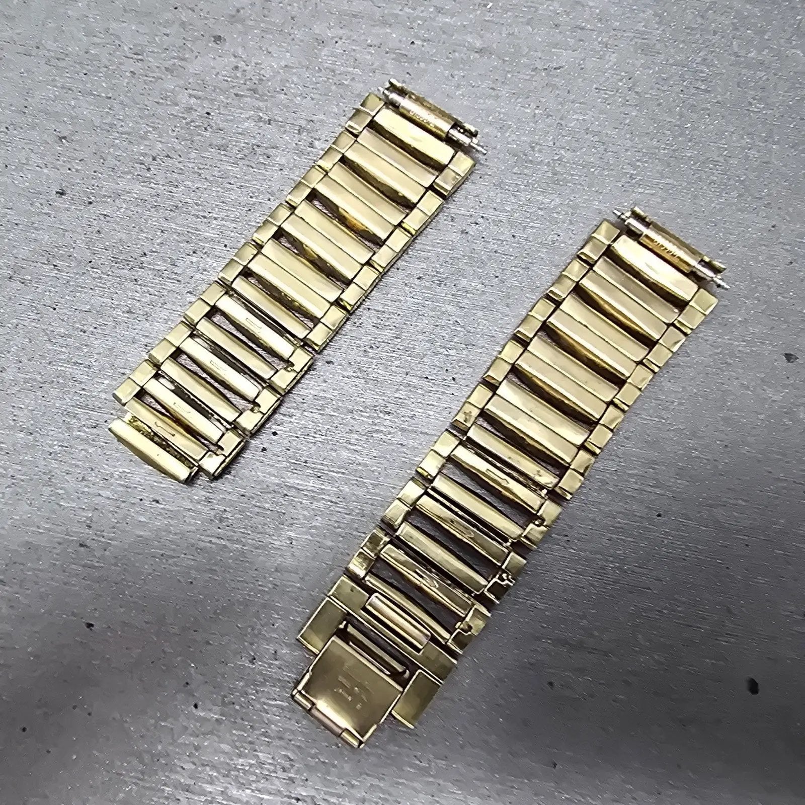 Seiko Bracelet 15mm Stainless Steel Gold Tone Vintage Japan G1395E MISSING CLASP11