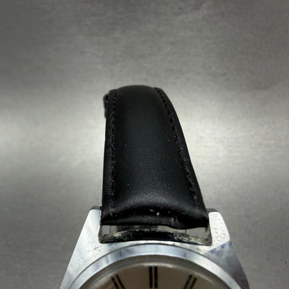 Seiko School Time Watch Men 35mm Silver Dial Steel Date Manual 5000-7000 Runs4