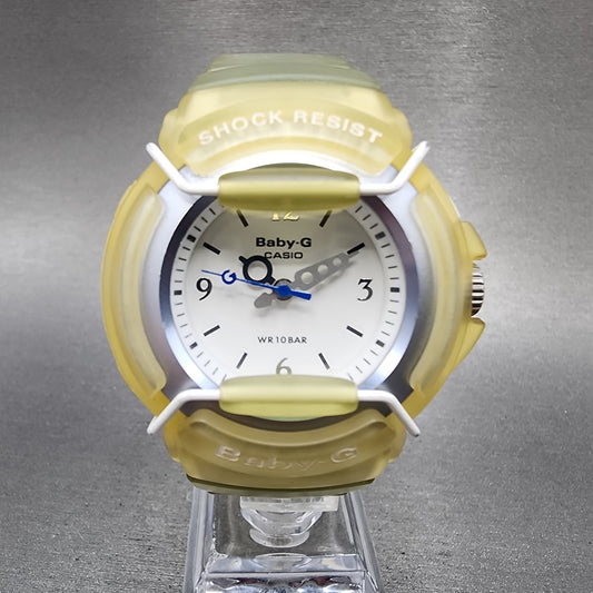 Casio BabyG BG20 Watch Women 40mm White Dial Clear Tone Round New Battery0