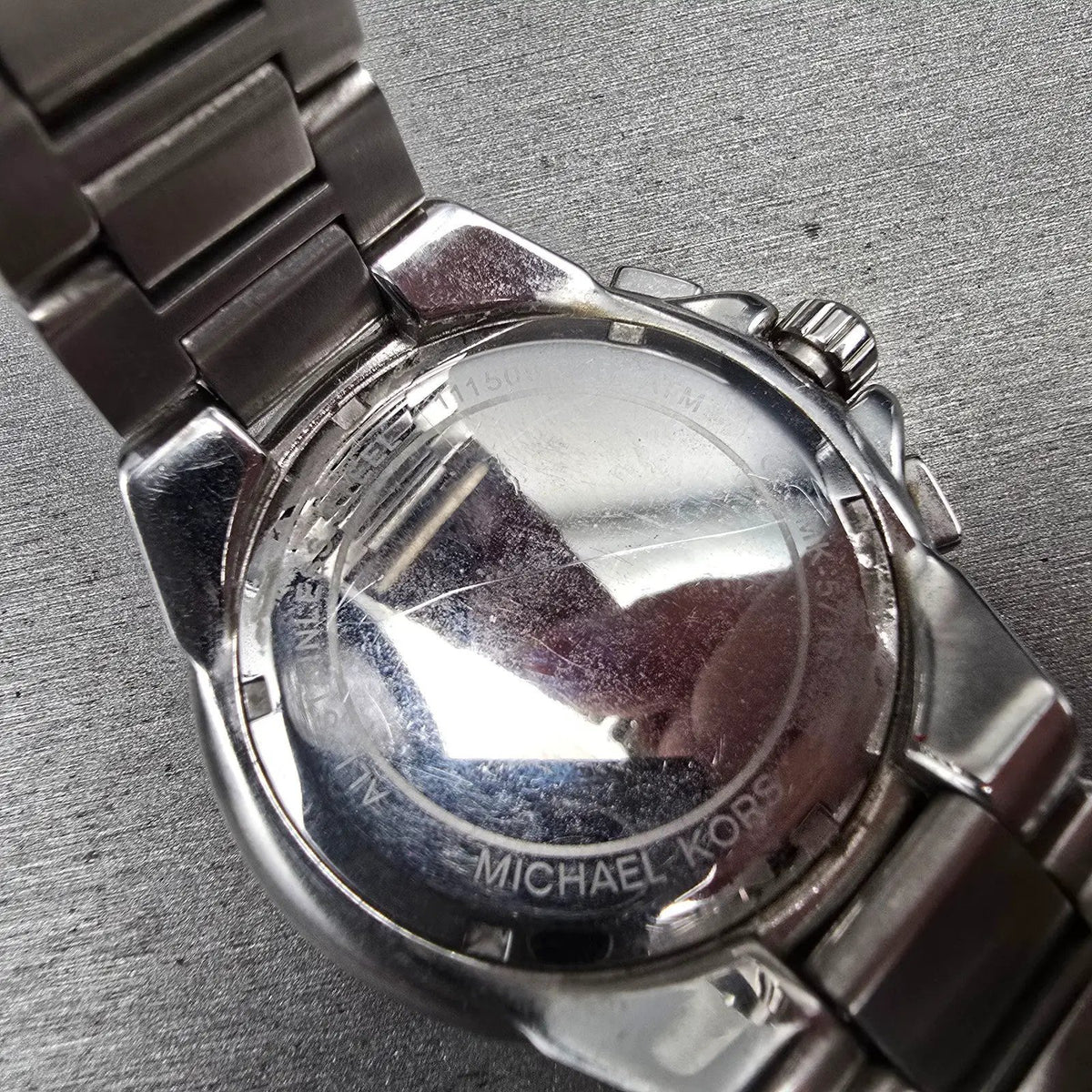 Michael Kors Camille Watch Women 44mm Silver Dial Chrono Date MK5719 New Batt10