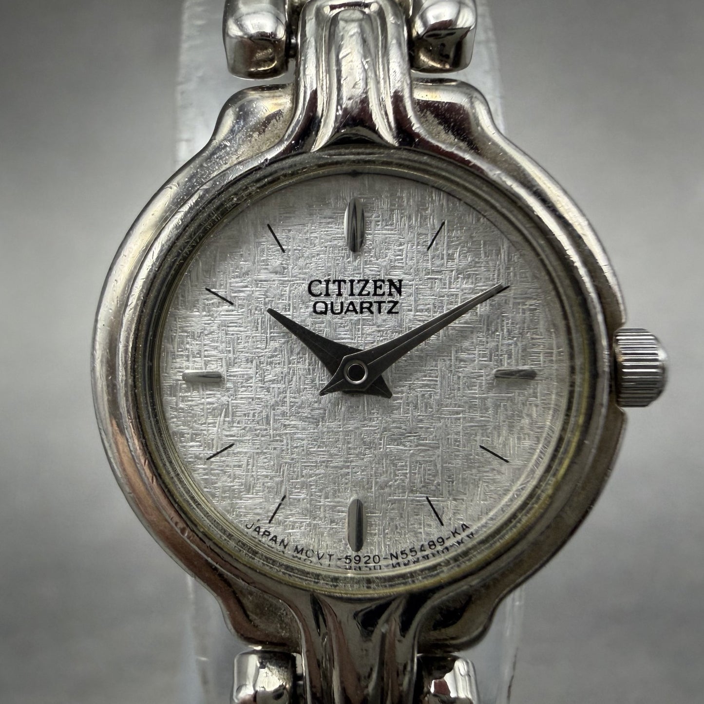 Citizen Watch Women 20mm Silver Dial Silver Tone Round 5920-S57707 New BatteryAB1