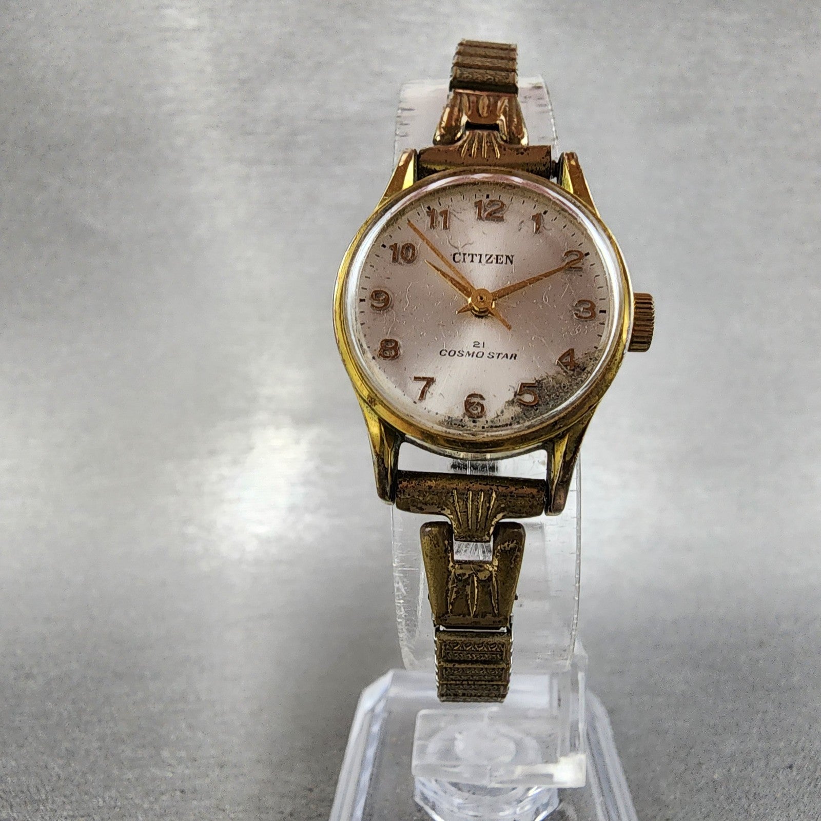 Citizen Cosmo Star Watch Women 22mm Silver Dial Gold Tone Manual 4620054 Runs5