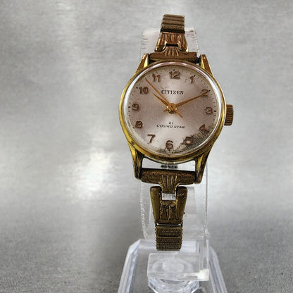 Citizen Cosmo Star Watch Women 22mm Silver Dial Gold Tone Manual 4620054 Runs5