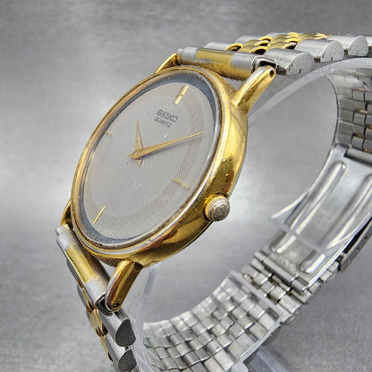 Seiko Watch Men 31mm Gray Dial Gold Tone Round 5Y307000 PARTS Vintage3
