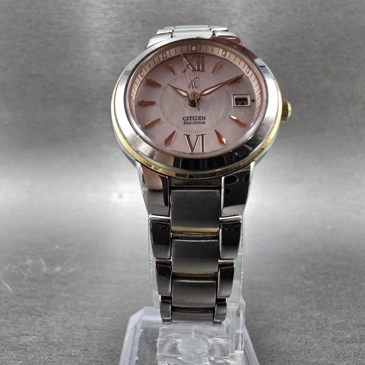 Citizen Eco-Drive Xc Watch Women 26mm MOP Dial Two Tone E011-T010580 Round Runs5
