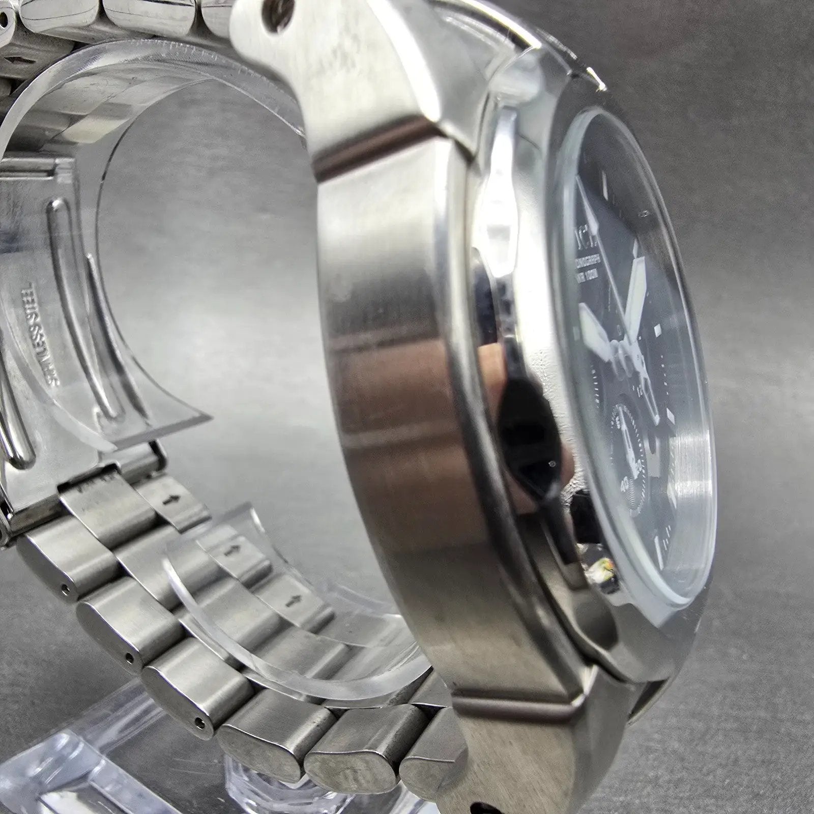 Invicta Speedway Chronograph Watch Men 49mm Black Dial Silver Tone 1335 New Bat3