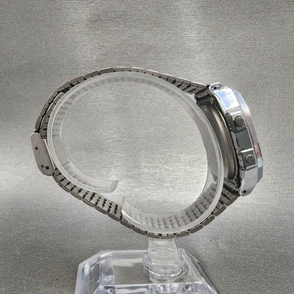 Casio A168 Watch Men 36mm Digital Silver Tone Octagon Alarm Chrono New Battery8