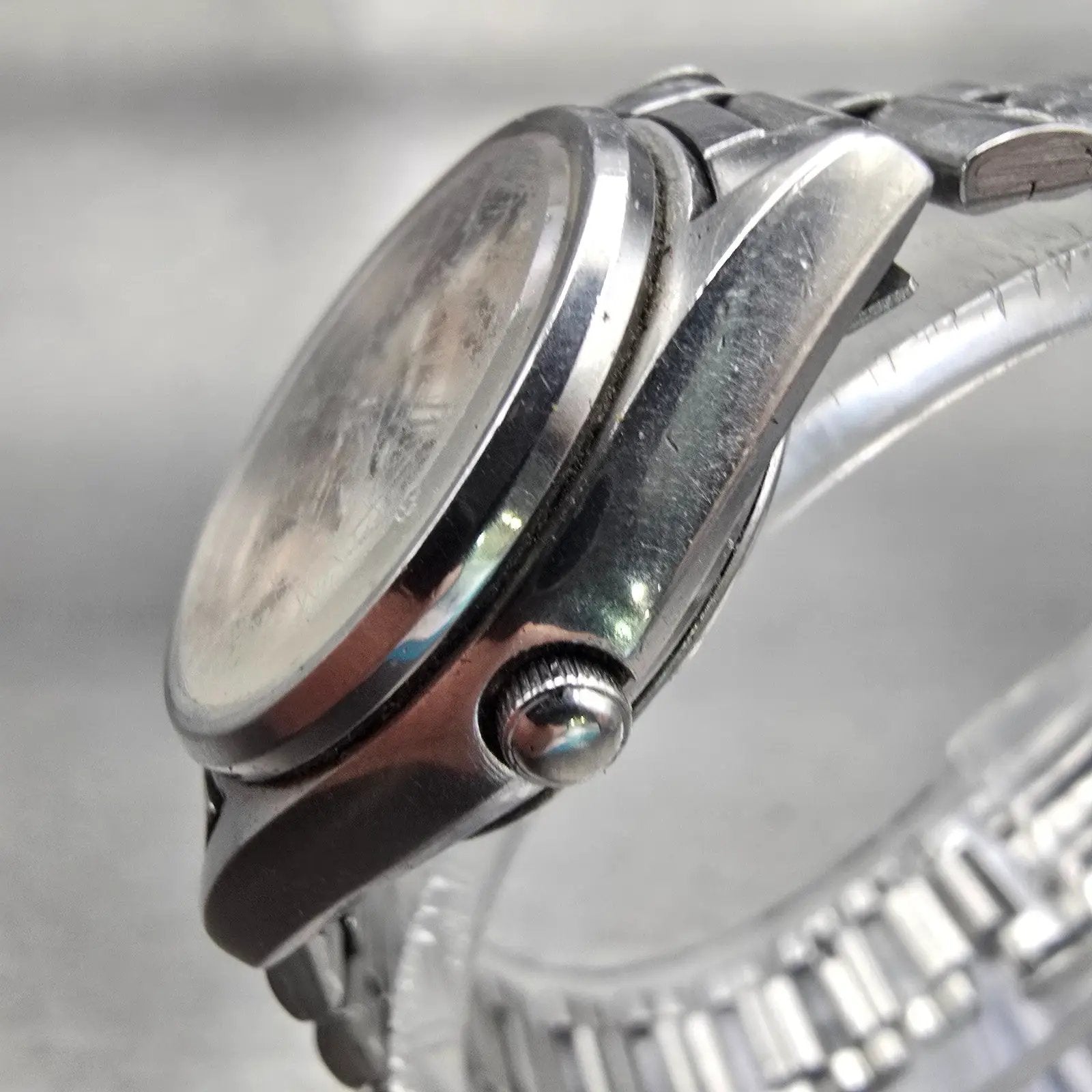 Seiko SQ Watch Women 24mm Bronze Dial Silver Tone Daydate 3423-0099 New Battery2