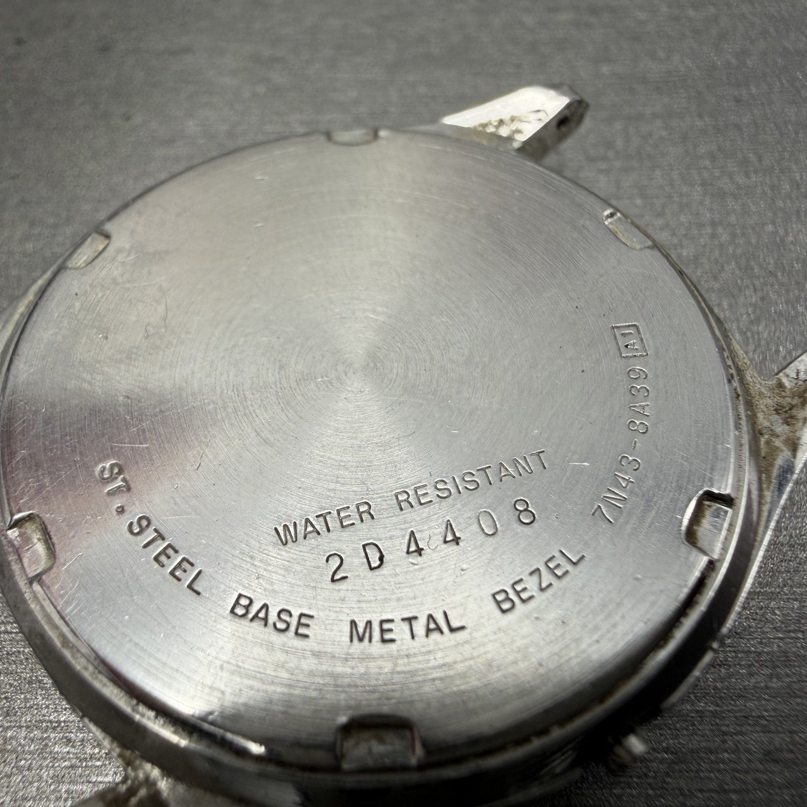 Seiko Watch Men 35mm Silver Dial Two Tone Round Daydate Vintage 7N43-8A39 PARTS7