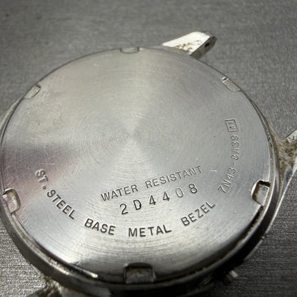 Seiko Watch Men 35mm Silver Dial Two Tone Round Daydate Vintage 7N43-8A39 PARTS7