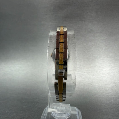 Seiko Pulsar Watch Women 17mm Silver Dial Two Tone Round V811-2280 New Battery7