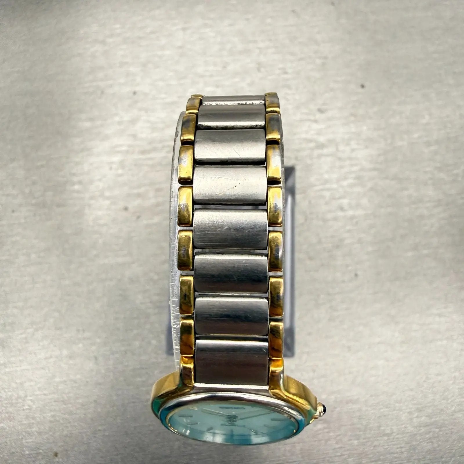 Seiko Exceline Watch Women 24mm White Dial Two Tone Round 7321-0520 New Battery4