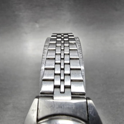 Seiko Automatic Watch Women 25mm Blue Dial Silver Date Round 4205-0170 Runs JP4