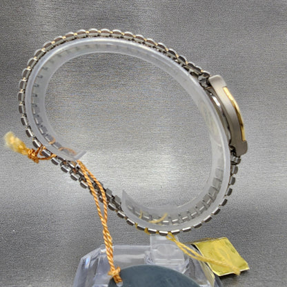 Speidel Watch Women 22mm Gray Dial Two Tone Round New Battery NOS