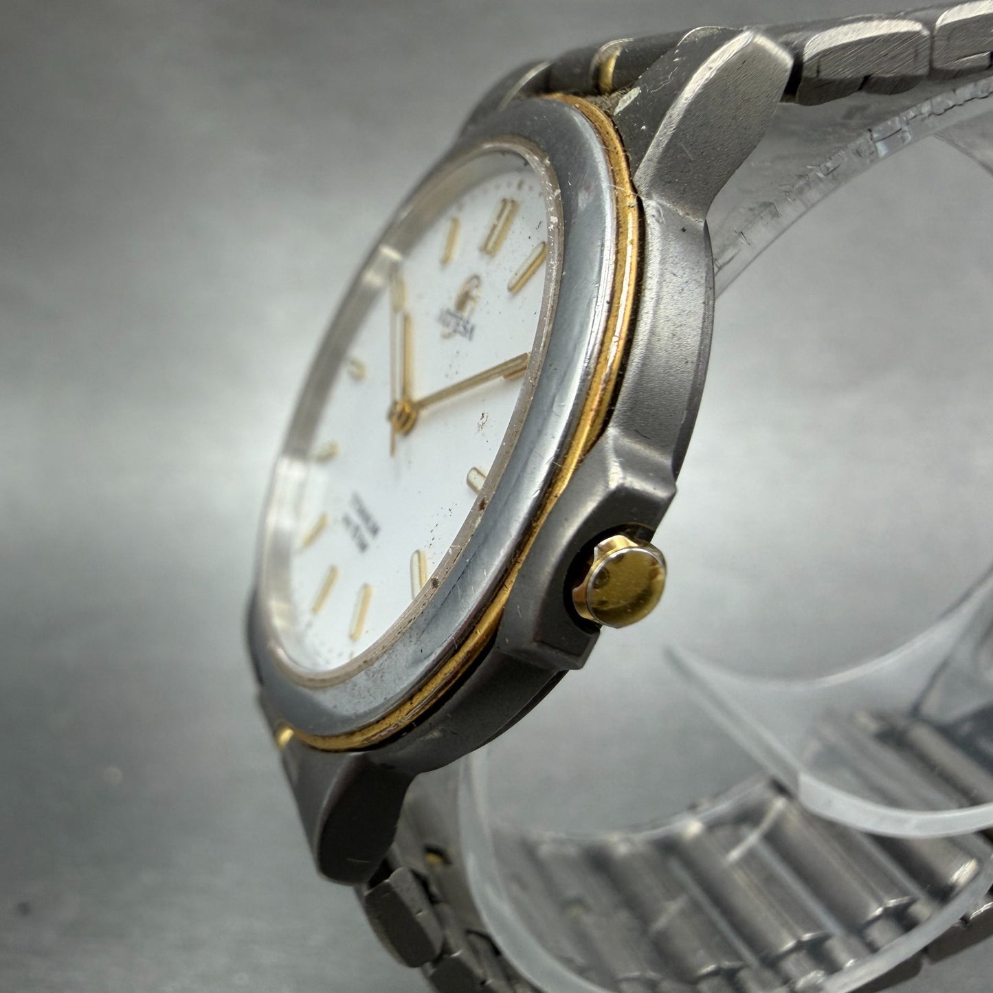 Citizen Attesa Watch Men 33mm White Dial Two Tone Titanium 5631-F60447 New Batt2