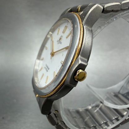 Citizen Attesa Watch Men 33mm White Dial Two Tone Titanium 5631-F60447 New Batt2