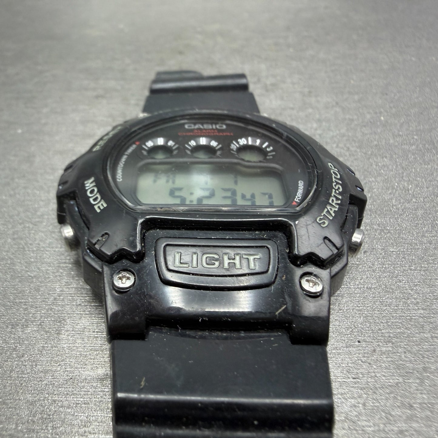 Casio Illuminator W-214HC Watch Men 45mm Black Alarm Chrono Digital New Battery2