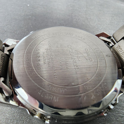 Casio Oceanus OCW10 Watch Men 36mm Black Dial Titanium Chrono Solar Works9