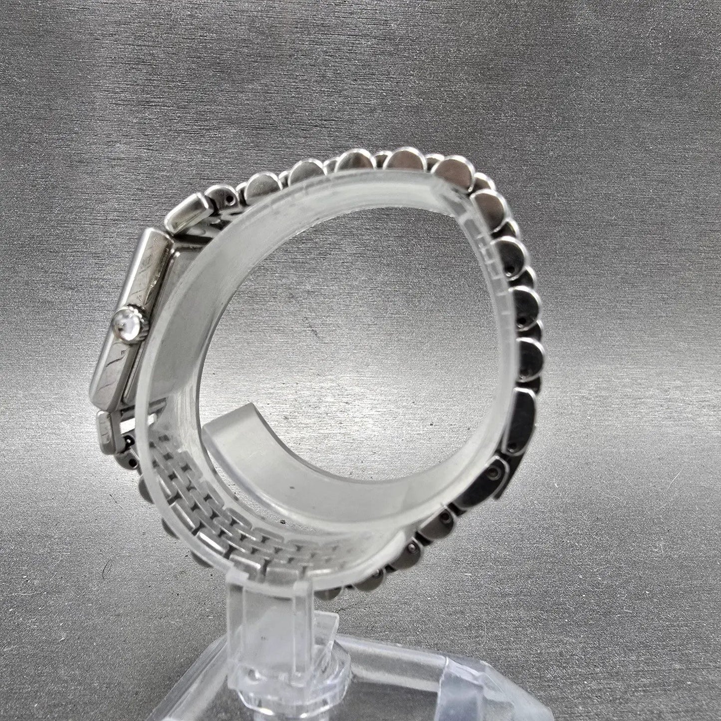 Coach Tank Watch Women 17mm White Dial Silver Tone Rectangle 0820 New Battery6