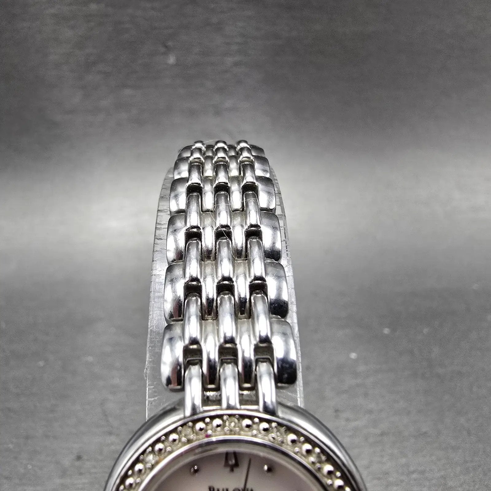 Bulova Watch Women 24mm MOP Dial Silver Tone Round READ!!!!!! 96R150 New Battery5