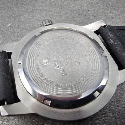 Invicta Specialty Watch Men 45mm Black Dial Silver Tone Red 12845 New Battery10