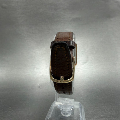 Seiko Tank Watch Women 20mm Champagne Dial Gold Tone 2Y01-5B09 New Battery VTG7