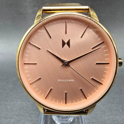MVMT Boulevard Hermosa Watch Women 38mm Rose Dial Rose Gold Round New battery0