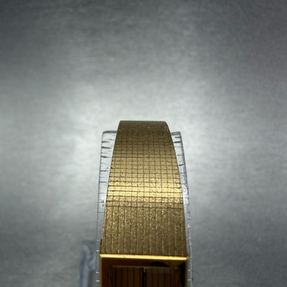 Seiko Tank Watch Women 12mm Champagne Dial Gold Tone 1320-5119 New Battery4