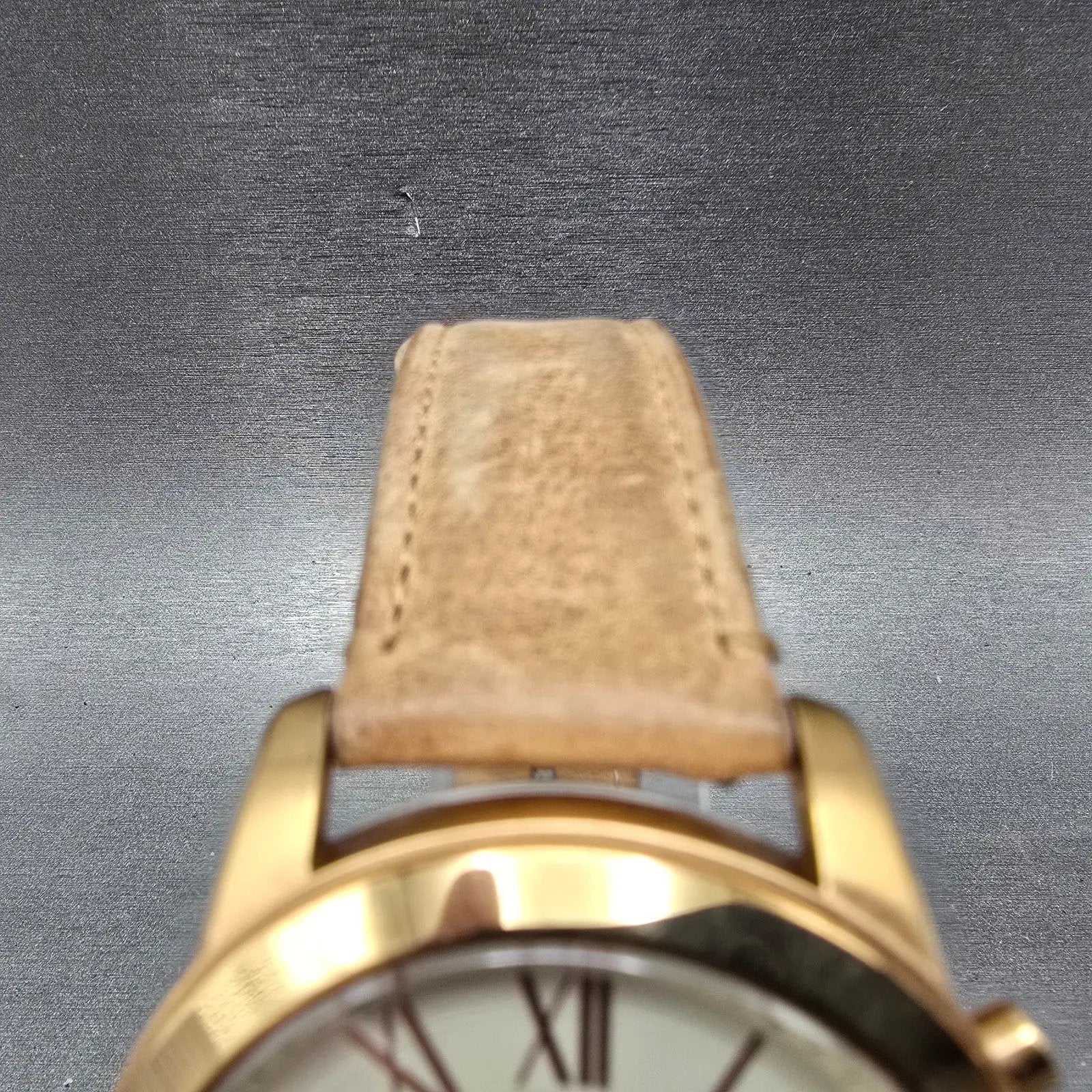 Fossil Q Chronograph Watch Men 44mm Cream Dial Rose Gold Tone Round New Battery4