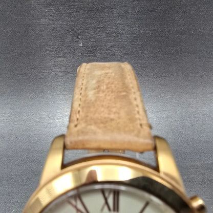 Fossil Q Chronograph Watch Men 44mm Cream Dial Rose Gold Tone Round New Battery4