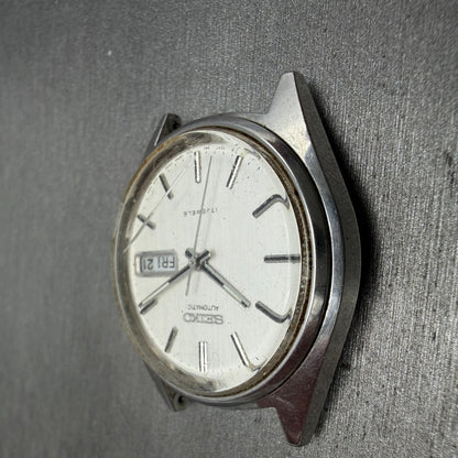 Seiko Automatic Watch Men 36mm Silver Dial Silver Tone Daydate 6309-7159 PARTS4