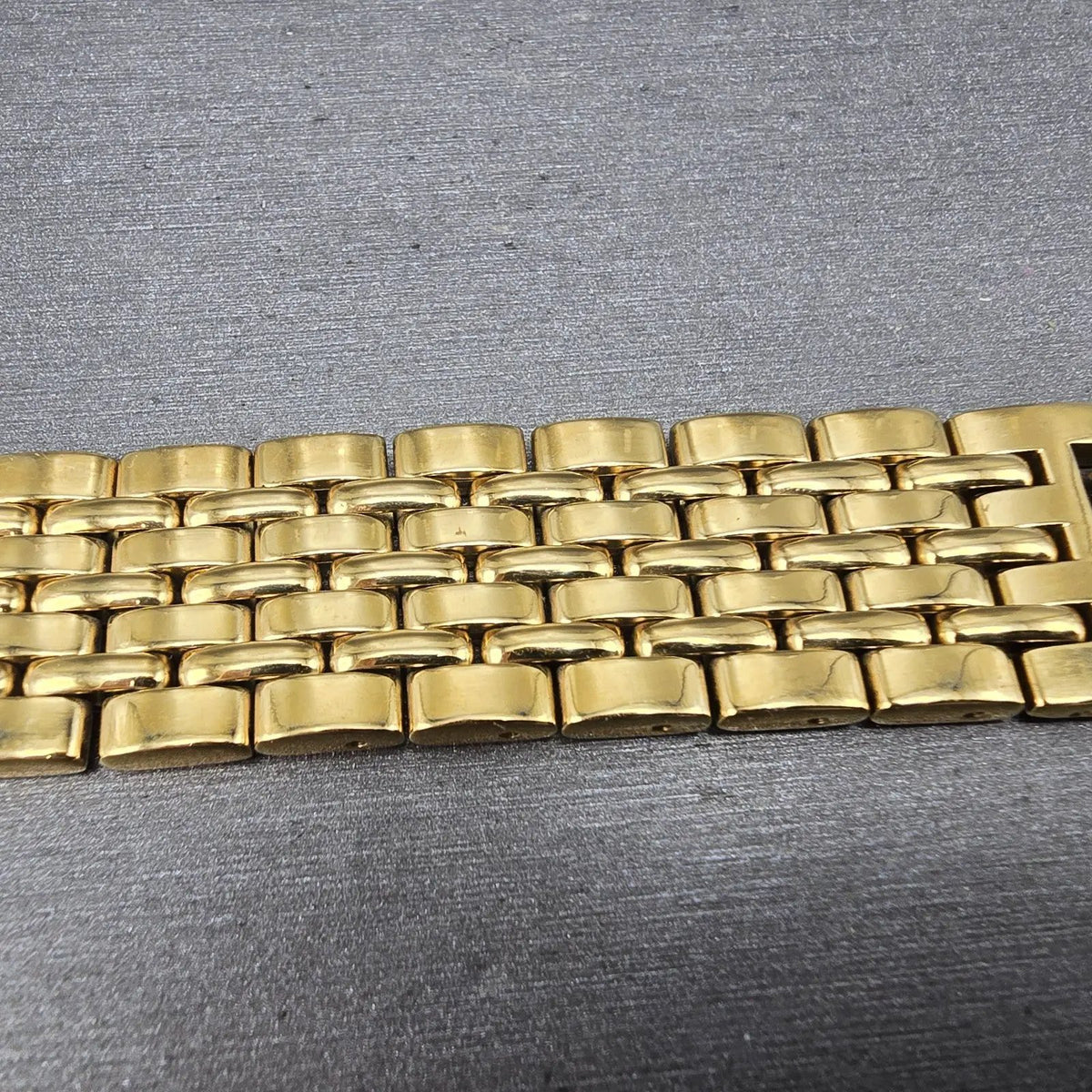 Seiko Bracelet 15mm Stainless Steel Gold Tone Vintage Japan 43G6-BI2