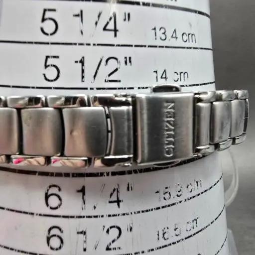 Citizen Watch Women 25mm Black Dial Silver Tone Date Round E011-S015502 Runs11