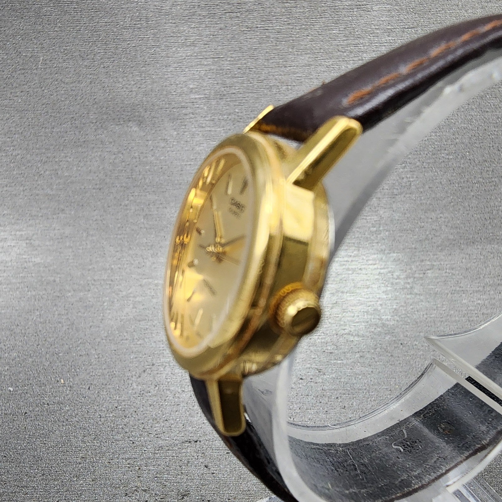 Casio LTP1095 Watch Women 23mm Gold Dial Gold Tone Round Leather New Battery2