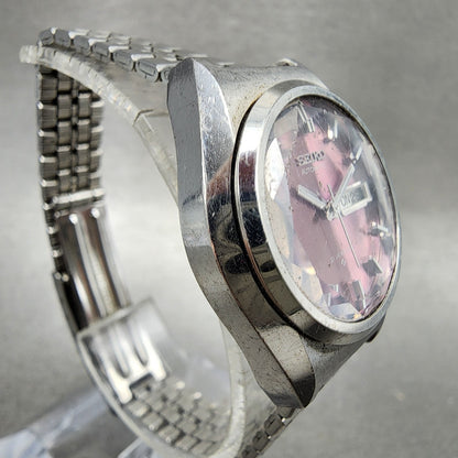 Seiko Automatic Watch Women 26mm Pink Dial Silver Tone Daydate 27060340 PARTS4