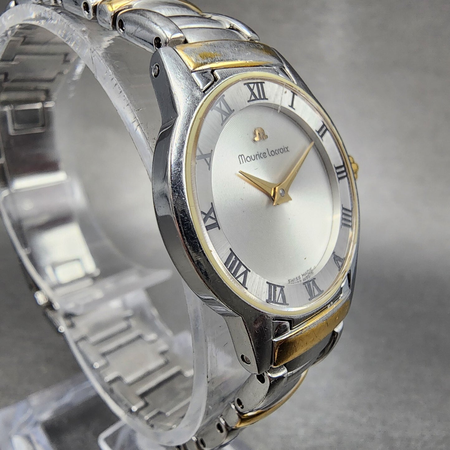 Maurice Lacroix Miros Watch Women 24mm Silver Dial Two Tone Round New Battery3