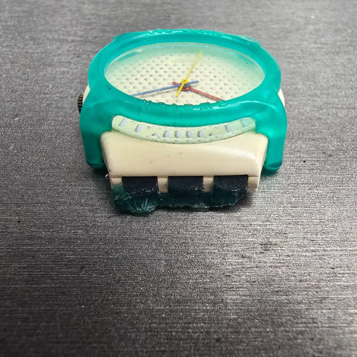 Swatch Ping Pong Blue Watch Men 34mm White Dial White Case GW106 New Battery5