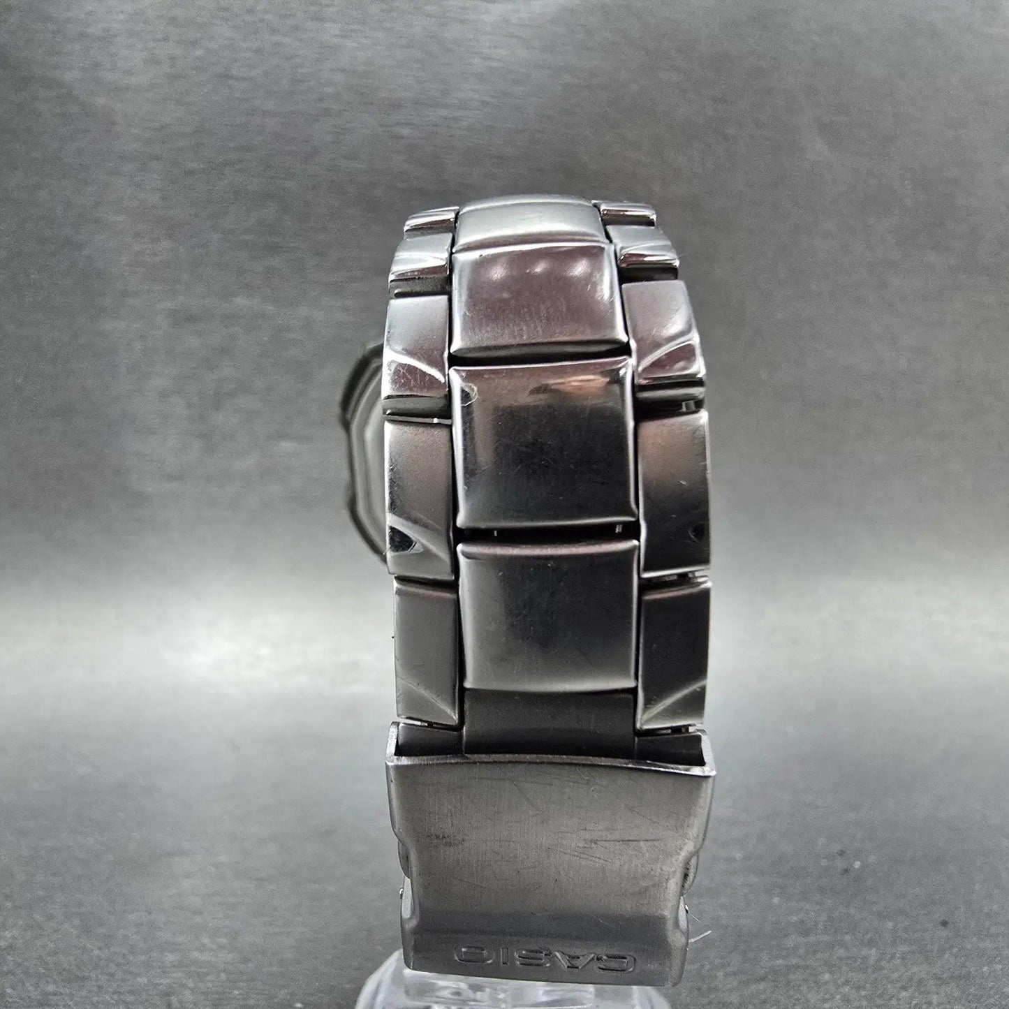 Casio AW-S90 Watch Men 41mm Silver Dial Silver Tone Analog Digital Solar Works7