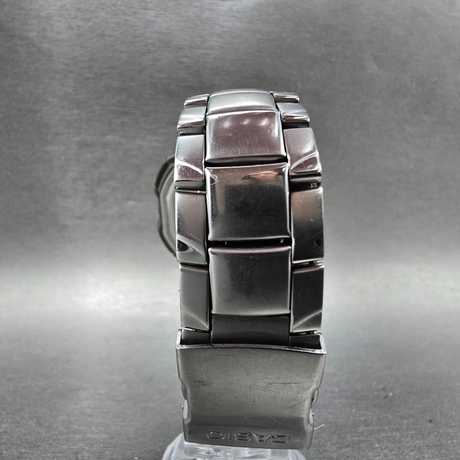 Casio AW-S90 Watch Men 41mm Silver Dial Silver Tone Analog Digital Solar Works7