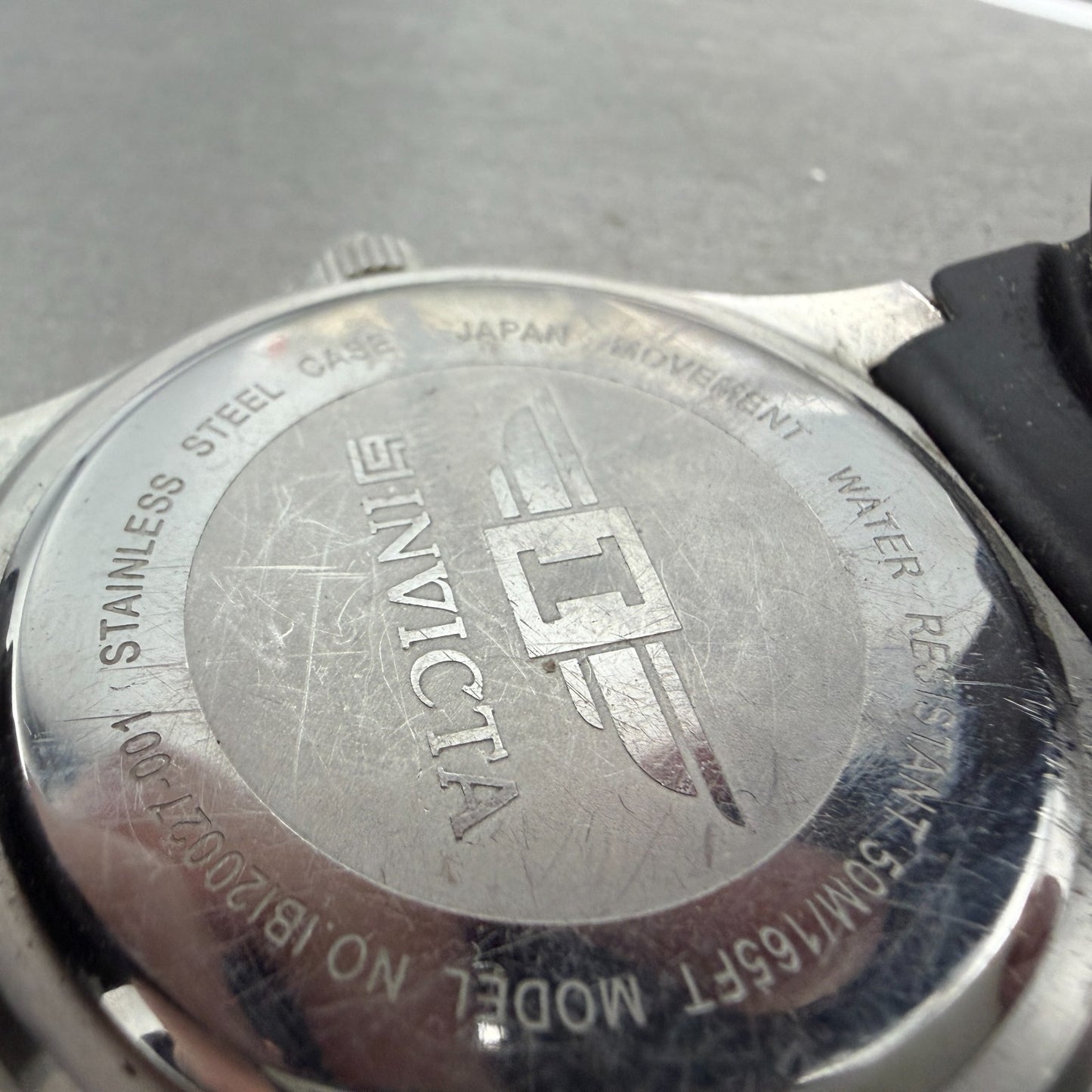 Invicta Watch Men 45mm Black Dial Silver Tone Round IBI20027-001 New Battery9