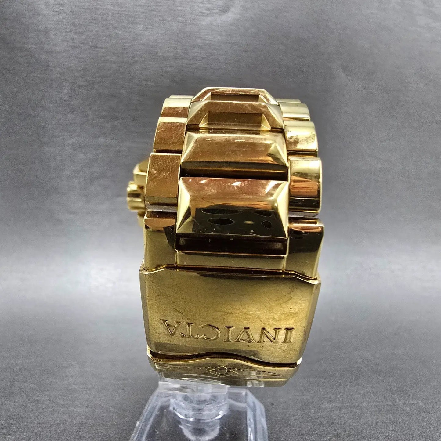 Invicta Reserve Chronograph Watch Men 50mm MOP Dial Gold Tone 6257 New Battery7