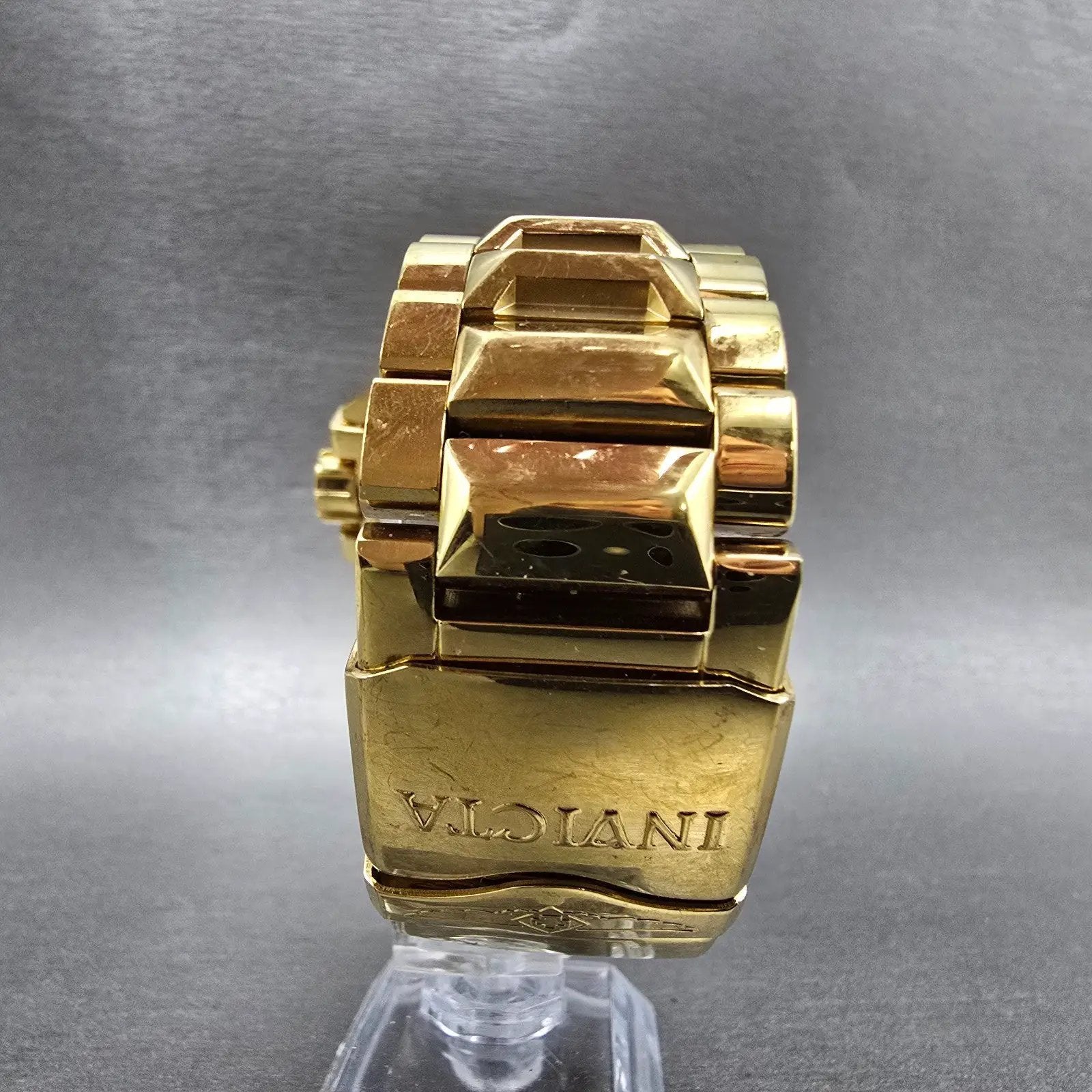 Invicta Reserve Chronograph Watch Men 50mm MOP Dial Gold Tone 6257 New Battery7