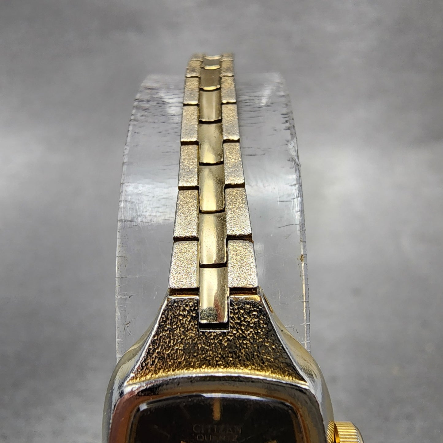 Citizen CQ Watch Women 17mm Black Dial Gold Tone Square 5920S49780 New Battery4
